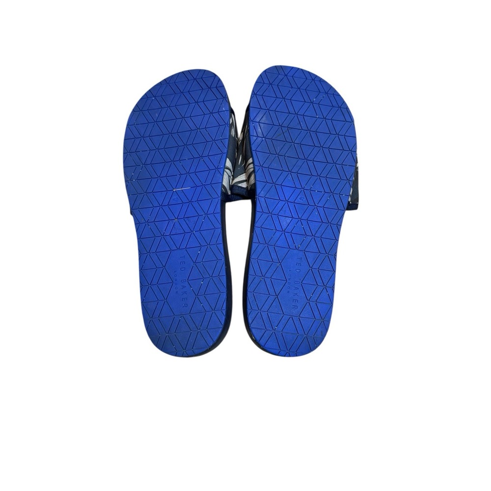 Ted Baker Men's Sauldi Slide Dark Blue Tropical Summer Parrot Size 42 (9 US) - Picture 4 of 5